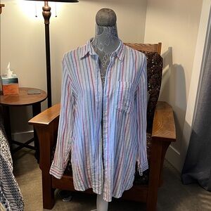 GAP Multicolor Striped Linen Button Up Shirt